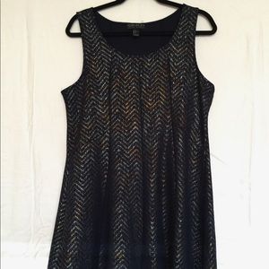 Metallic Navy Blue Dress